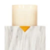 Cut-Out Corner Pedestal 3-Wick Candle Holder