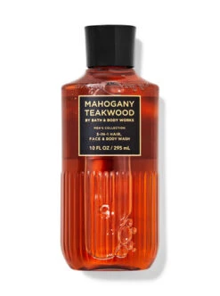Mens Mahogany Teakwood 3-in-1 Hair, Face & Body Wash