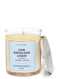 White Barn Sun-drenched Linen Signature Single Wick Candle