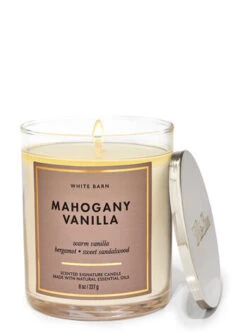White Barn Mahogany Vanilla Signature Single Wick Candle