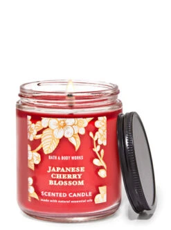 Japanese Cherry Blossom Mason Single Wick Candle