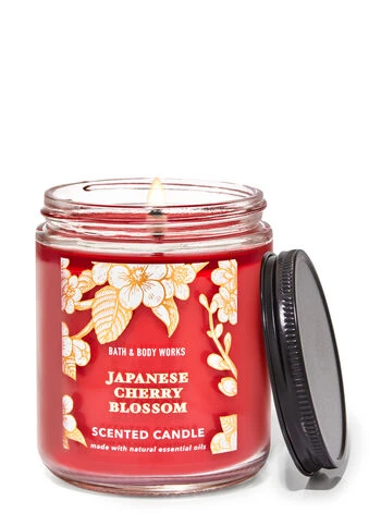 Japanese Cherry Blossom Mason Single Wick Candle 1 Japanese Cherry Blossom Mason Single Wick Candle