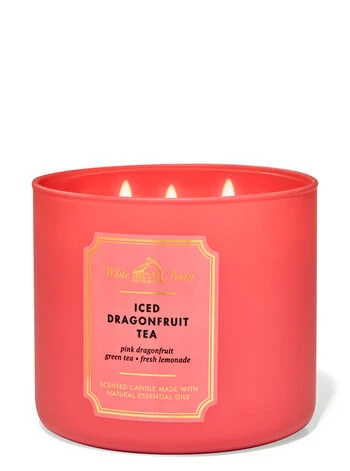 White Barn Iced Dragonfruit Tea 3-Wick Candle 1 White Barn Iced Dragonfruit Tea 3-Wick Candle