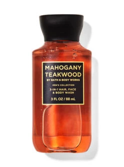 Mens Mahogany Teakwood Travel Size 3-in-1 Hair, Face & Body Wash