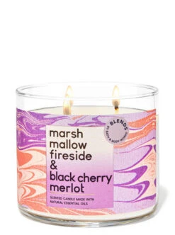 Marshmallow Fireside & Black Cherry Merlot 3-Wick Candle