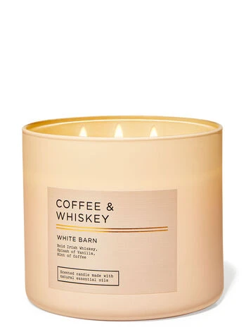 White Barn Coffee & Whiskey 3-Wick Candle 1 White Barn Coffee & Whiskey 3-Wick Candle
