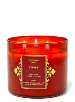 White Barn Leaves 3-Wick Candle