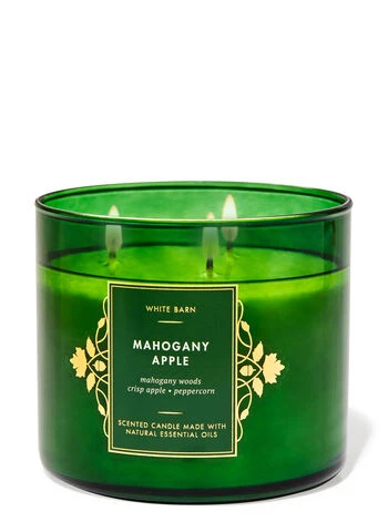 White Barn Mahogany Apple 3-Wick Candle 1 White Barn Mahogany Apple 3-Wick Candle