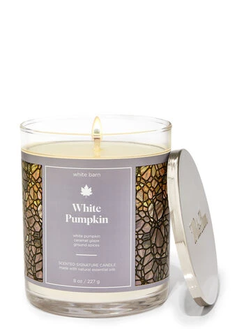 White Barn White Pumpkin Signature Single Wick Candle 1 White Barn White Pumpkin Signature Single Wick Candle