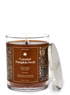 White Barn Caramel Pumpkin Swirl Signature Single Wick Candle