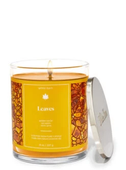 White Barn Leaves Signature Single Wick Candle
